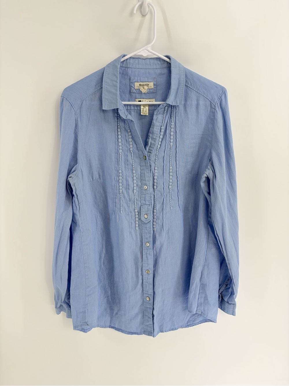 Melvin Hamburg Germany Linen Long Sleeve - Size‎ XL